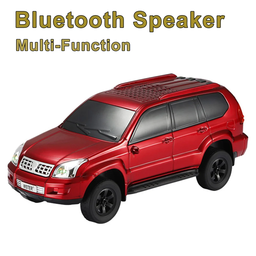 Music Player Speaker with Subwoofer Portable Car Shaped Stereo Audio Support U Disk TF Card FM Radio Wireless Bluetooth Soundbox