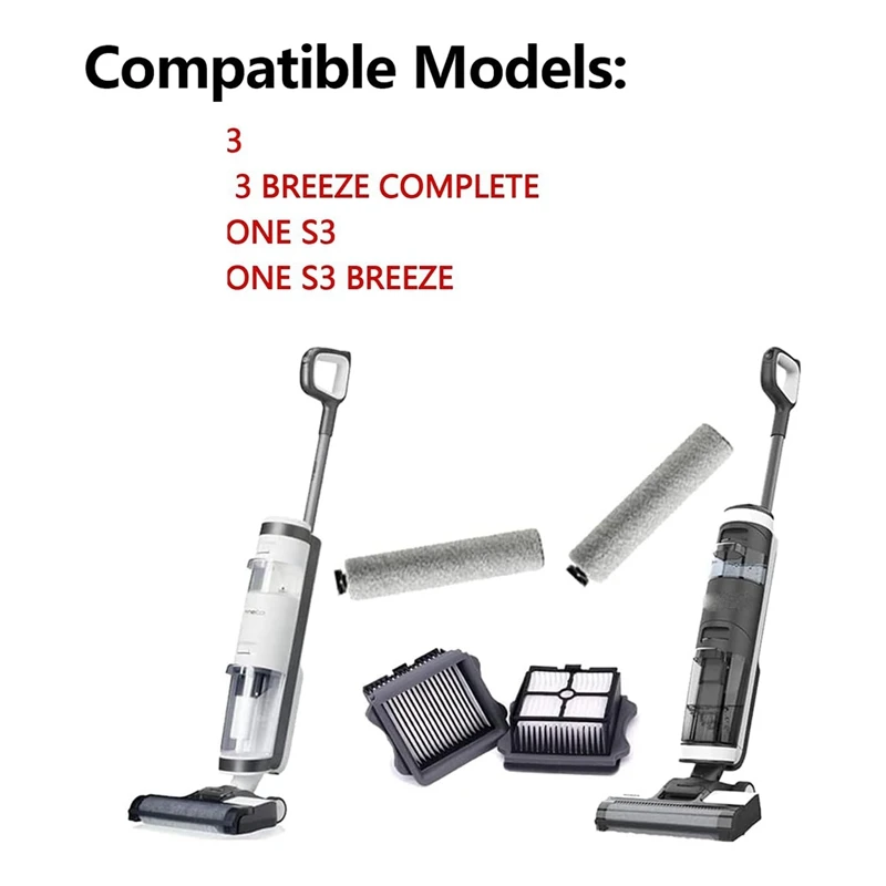 ชุดอุปกรณ์เสริมสําหรับ Tineco Floor One S3/ Ifloor 3, แปรงกรองสูญญากาศ Roller สําหรับ Tineco Floor One S3 ไร้สายเปียกแห้ง