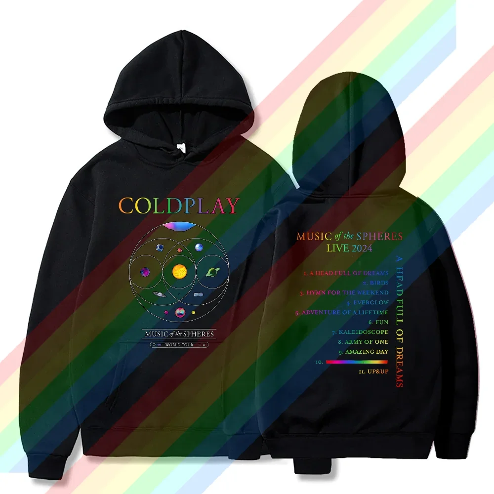 

New Oversized Essential Men Cold.Play Music of The Sphere.s Tour 2024 Hoodies Women Thermal Sportswear Long Sleeve Unisex S-3XL