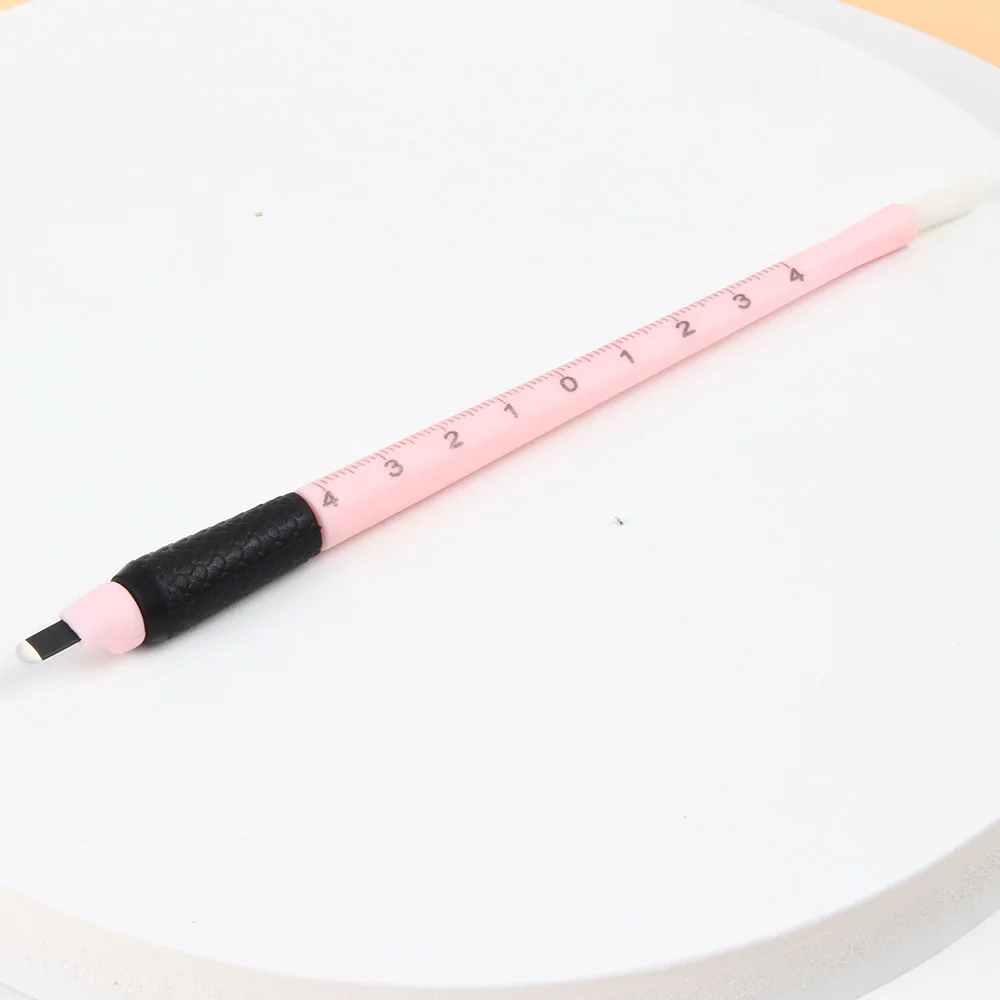 0.15mm 18U Disposable Microblading Pen Semi-Permanent Makeup Eyebrow Tattoo Pen for Brows Hair strokes with ruler