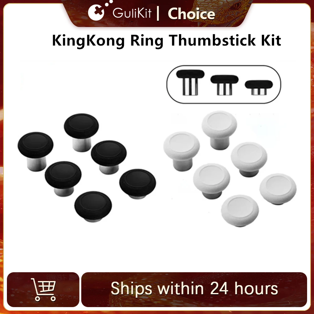 GuliKit KingKong Ring Thumbstick Kit 6 in 1 Thumb Sticks with 3 Heights Option for Gulikit KK3 Max / KingKong 2 Pro Replacement