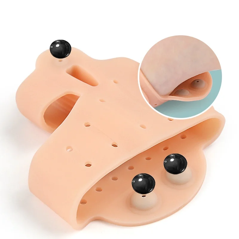 Forefoot Pad Thickened Magnetic Toe Divider For Hallux Valgus Massage Forefoot Pad  double-hole Bigfoot Orthopedic Device