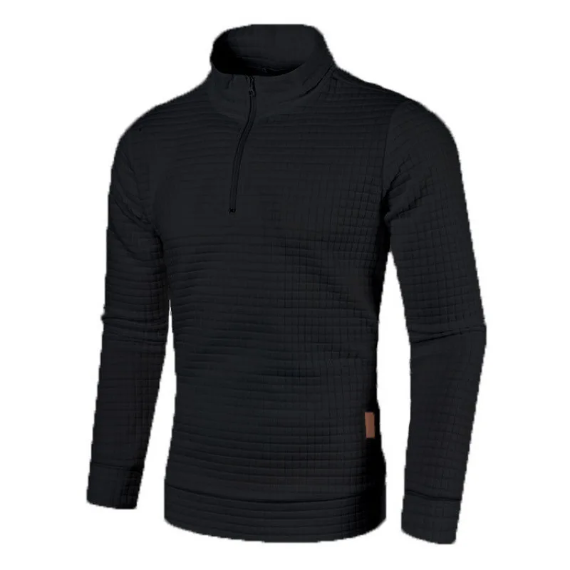 sweat-shirt-a-demi-zip-pour-homme-texture-quadrillee-col-montant-manches-longues-polyester-decontracte-pour-sports-de-plein-air-et-usage-quotidien