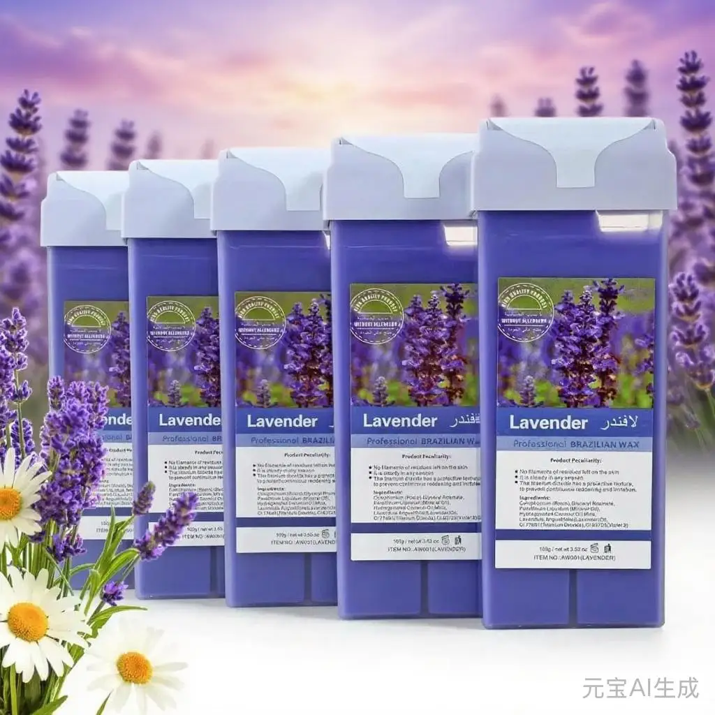 Cera depilatoria en roll-on 2026 con rosa y aloe, cartucho de cera indolora para depilación, calentador de cera para depilación de bikini y cuerpo