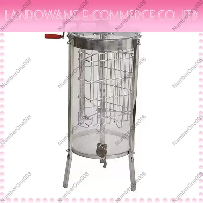 3 Frame Transparent Acrylic Manual Honey Extractor Centrifuge Machine for Beekeeping Radial & Tangential Honey Spinner