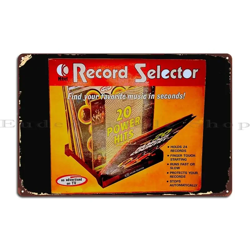 70 S K Tel Record Selector Metal Plaque Personalized Living Room Custom Funny Custom Tin Sign Poster
