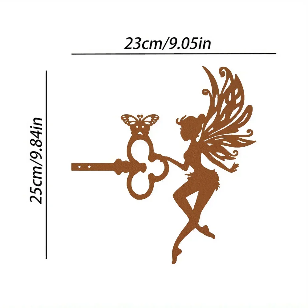 Picking Flowers Fairy On Branch Steel Silhouette - Add a Dash of Grace and Allure Decor with this Stunning Metal Wall Art