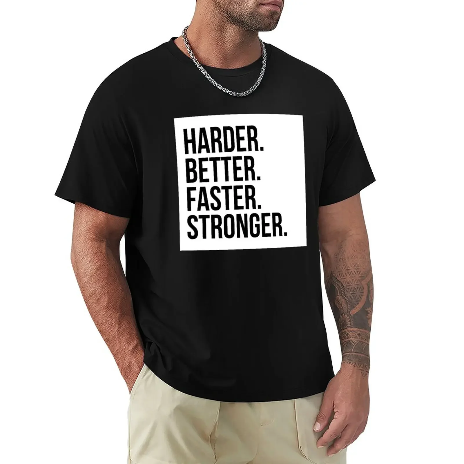 

Harder. Better. Faster. Stronger T-Shirt oversized summer tops vintage clothes men clothes