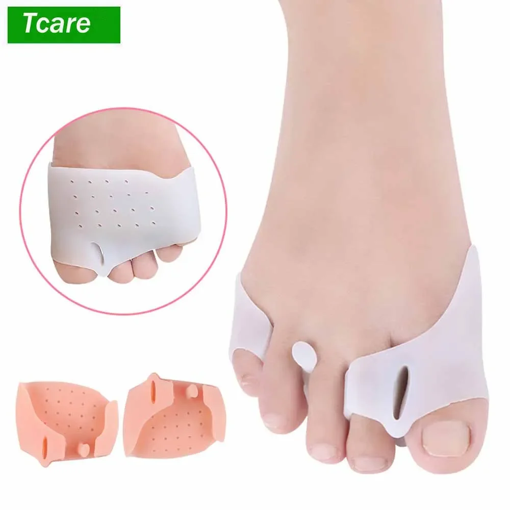 Tcare 1Pair Foot Care Brace Support Gel Foot Pads To Help Relieve Ballet Hallux Valgus Tailor\'s Bunion and Forefoot Pain Support