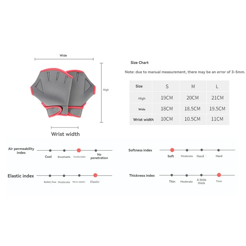 Sarung tangan menyelam, Pelindung tangan Neoprene berenang Snorkeling 1 pasang