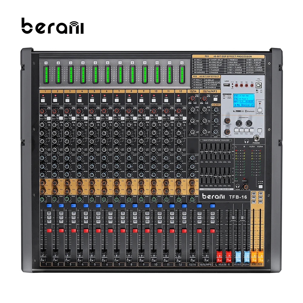 

Berani TFB-16 High Quality 16 Channel Professional Digital Mixer Audio For Studio