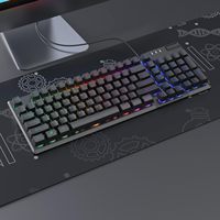 AJAZZ AF981 office gaming keyboard wired keyboard color mixing