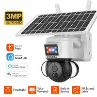 INQMEGA TUYA Camera With Solar Panel, PIR Motion Detection, Can Be Installed Separately, Video Surveillance CCTV Supports Alexa