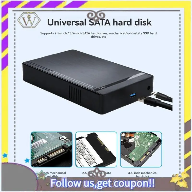 

New 3.5Inch HDD Enclosure 3.5Inch SATA External HDD Enclosure For 2.5" 3.5" SSD Disk EU PLUG