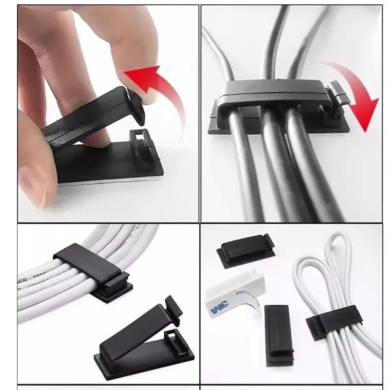 Enrouleur de Câble USB Flexible en Silicone, Support de Fil de Gestion, Clips pour Souris, Clavier, Protection des Écouteurs, 10 Pièces