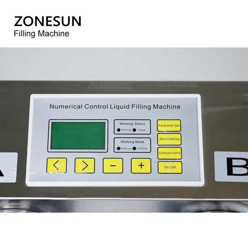 ZONESUN ZS-PP532W مضخة تمعجية الحبر زيت طبيعي أداء عصير وزنها ماكينة حشو شبه أوتوماتيكية حشو زجاجة المياه