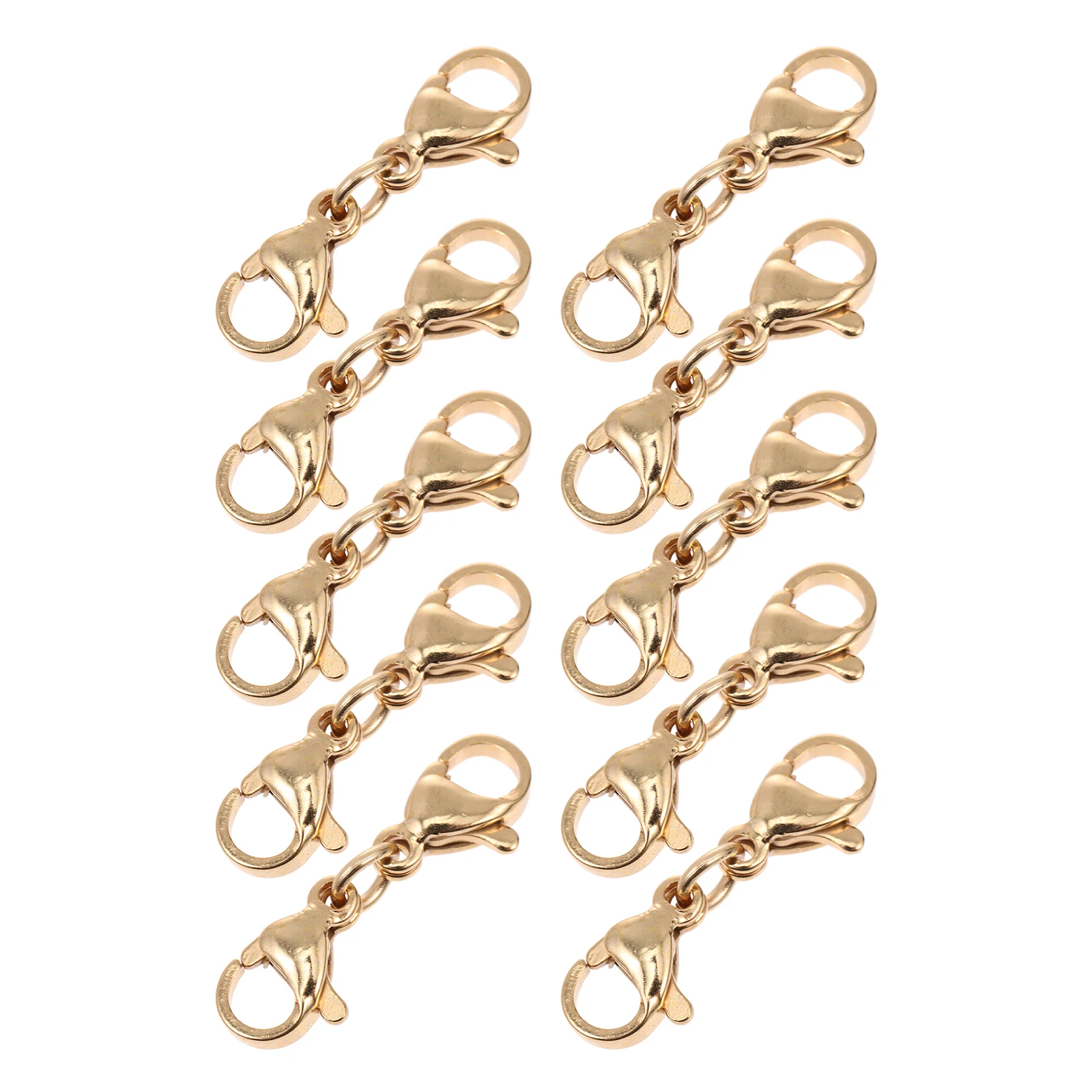 

10Pcs Multifunctional Lobster Buckles DIY Chain Lobster Clasp Bracelet Extender Replacement Bag Buckle Connection Buckle