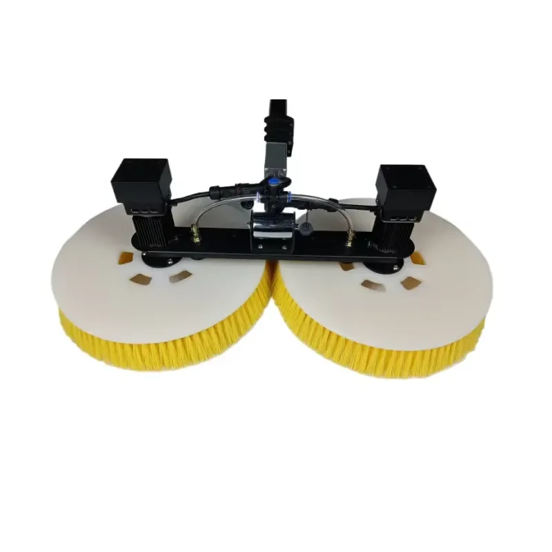 Solar Panel Cleaning Kit Double Brush Tool for Dry Wet Washing Photovoltaic Modules Maintenance Equipment with Extendable