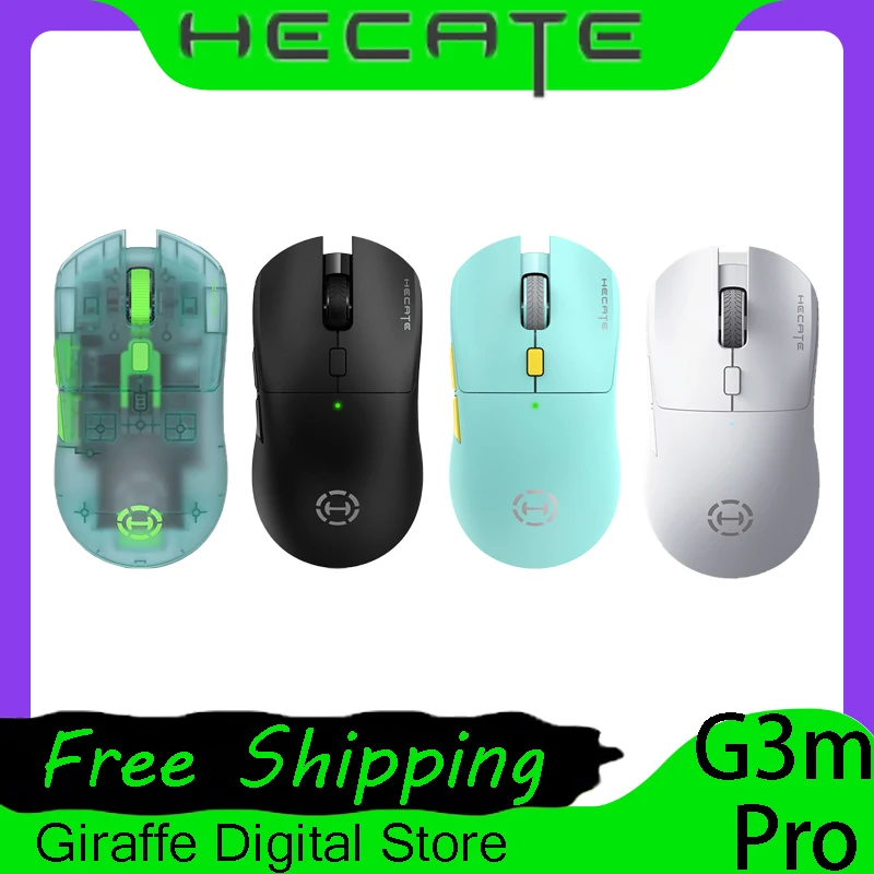 

Hecate G3m Pro Gaming Mouse Bluetooth Three-mode PAW3395 Low Latency Lightweight E-sports Gaming Mouse PC Accessories Man Gifts