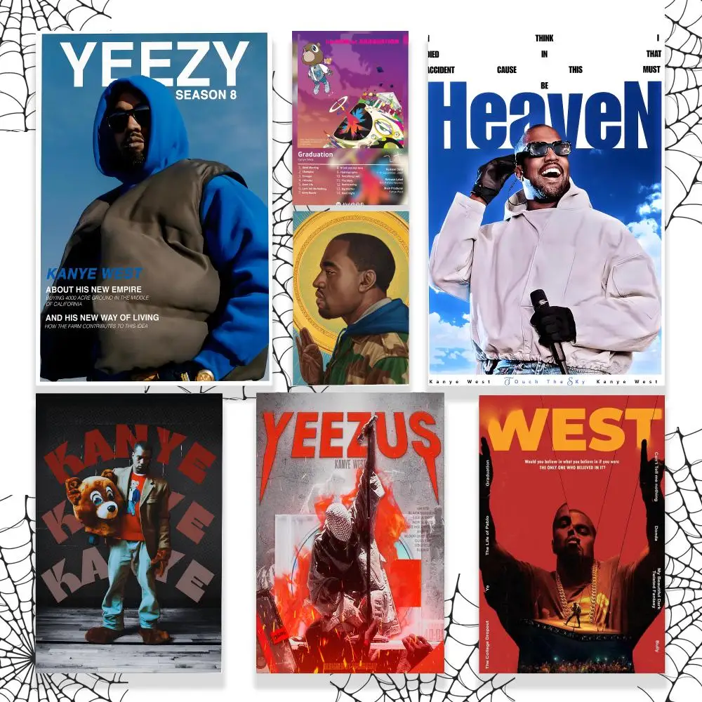 Singer K-Kanye West  Ye Poster Graphic Wall Art Poster HD Waterproof PP Paper Print for Bedroom Living Room Office Decor Gift