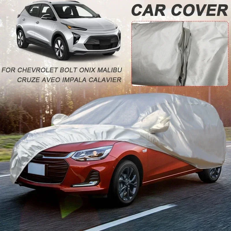 

Car Cover For Chevrolet AVEO,BOLT,CAVALIER,CRUZE,IMPAL,MALIBU,ONIX,dustproof, uv resistant, and waterproof car clothing