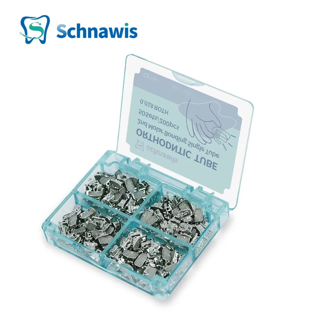 20Set/80pcs Dental Orthodontic Buccal Tubes Bondable 1st Molar Monoblock Non-Convertible Single Tube Roth MBT Orthodontist Tool