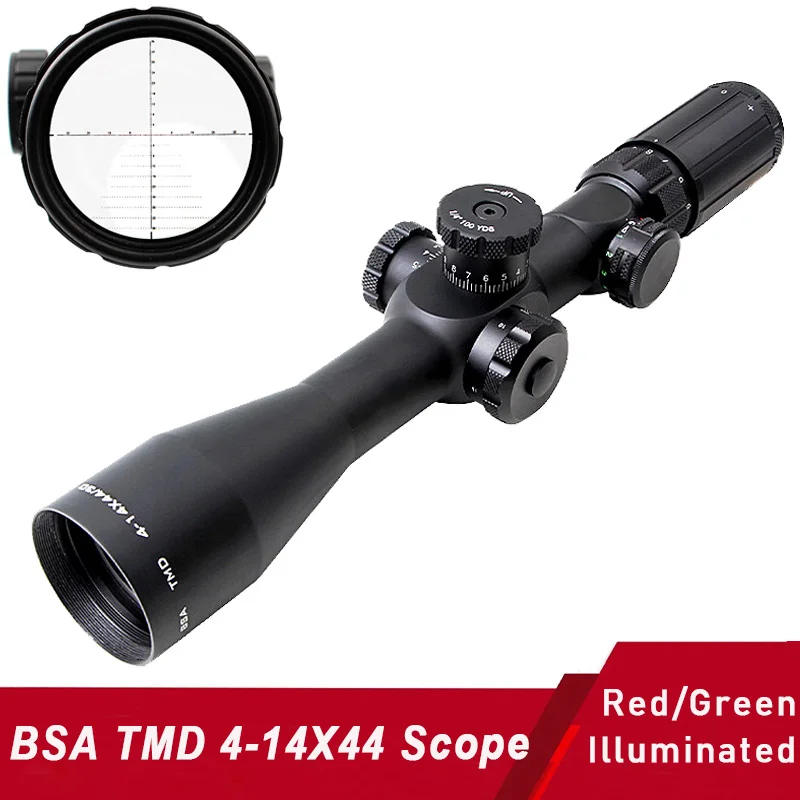 TMD 4-14X44 FFP نطاق الصيد الطائرة البؤرية الأولى Riflescope الزجاج التكتيكي محفور شبكاني مضيئة مشاهد بصرية يناسب.308