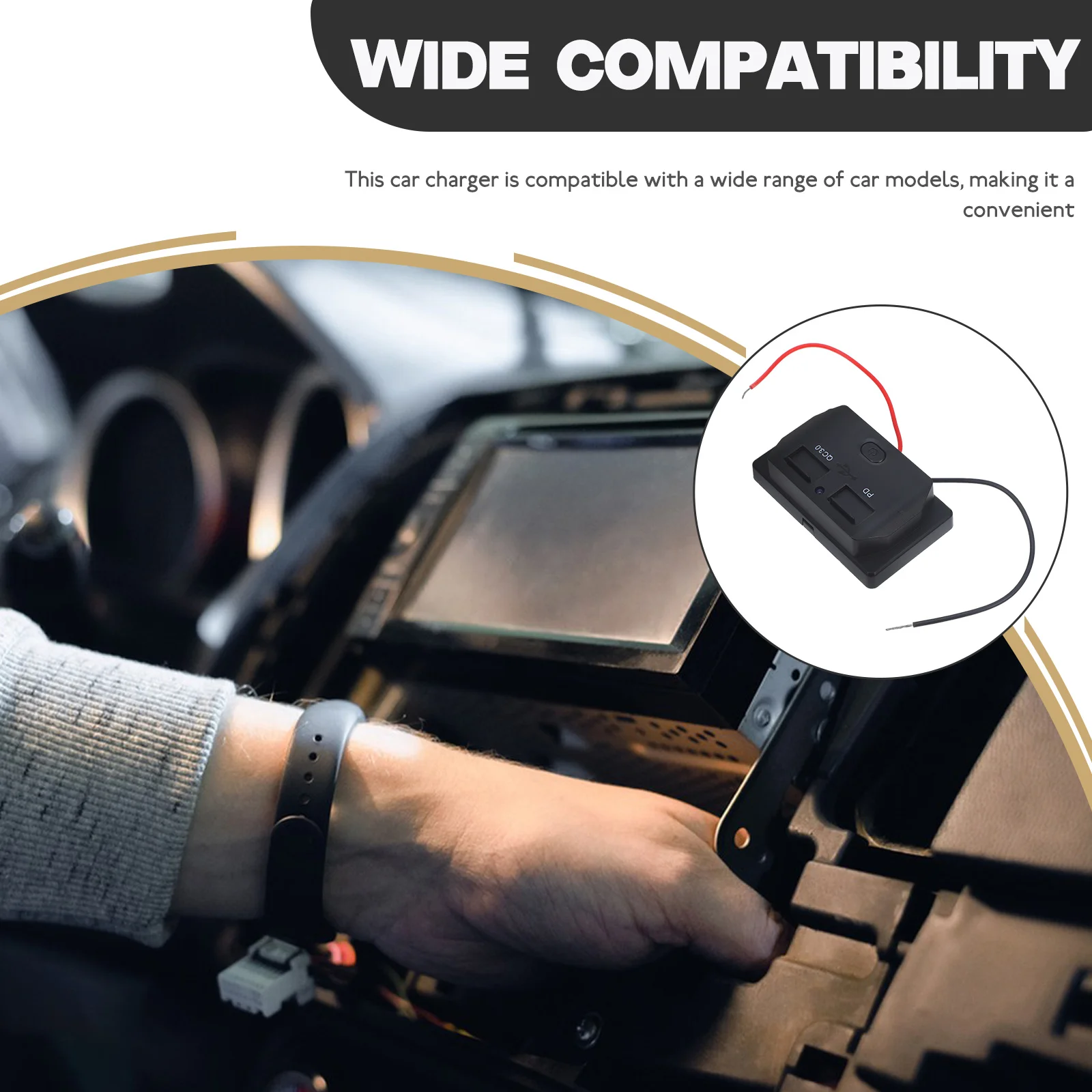 

Dual Port Fast Car 12 Volt USB Outlet Panel Mount RV Ports Plastic Phone Charging Adapter for Vehicle Motorbike