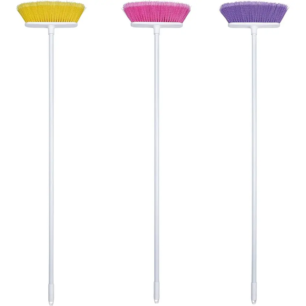 

Magnetic Action Broom Set with Assorted Colors and White Metal Handles (2 Brooms)