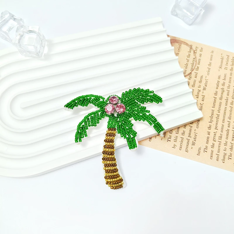 

3D Coconut Beaded Applique Patches for Clothing DIY Sew On Parches Bordados Decoration