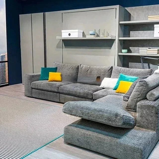 Wohnzimmer-Klappbett, Hardware-Zubehör mit Sofa und Schrankbett mit Aufbewahrungsschrank