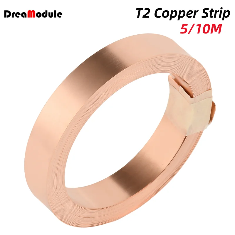 

5M /10M T2 Pure Nickel Strip Spot Welder Accessories For 18650 26650 21700 Li-ion Battery Pack 0.15MM/0.2MM Copper Strip