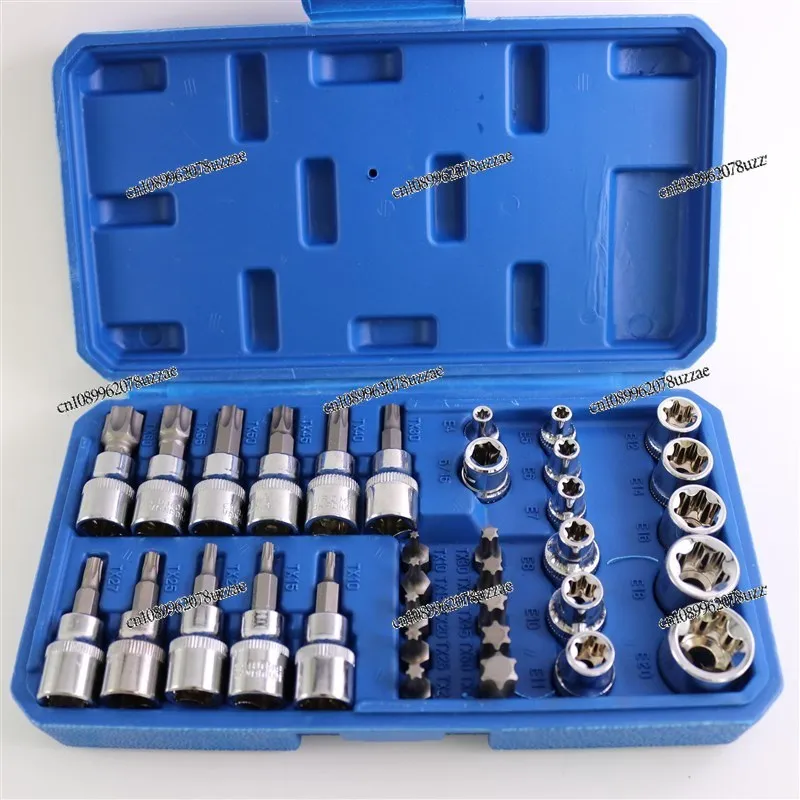 

34-Piece set 3/8 Zhongfei E-type sleeve star sleeve head E4-E20 inner six plum blossom batch head T10-