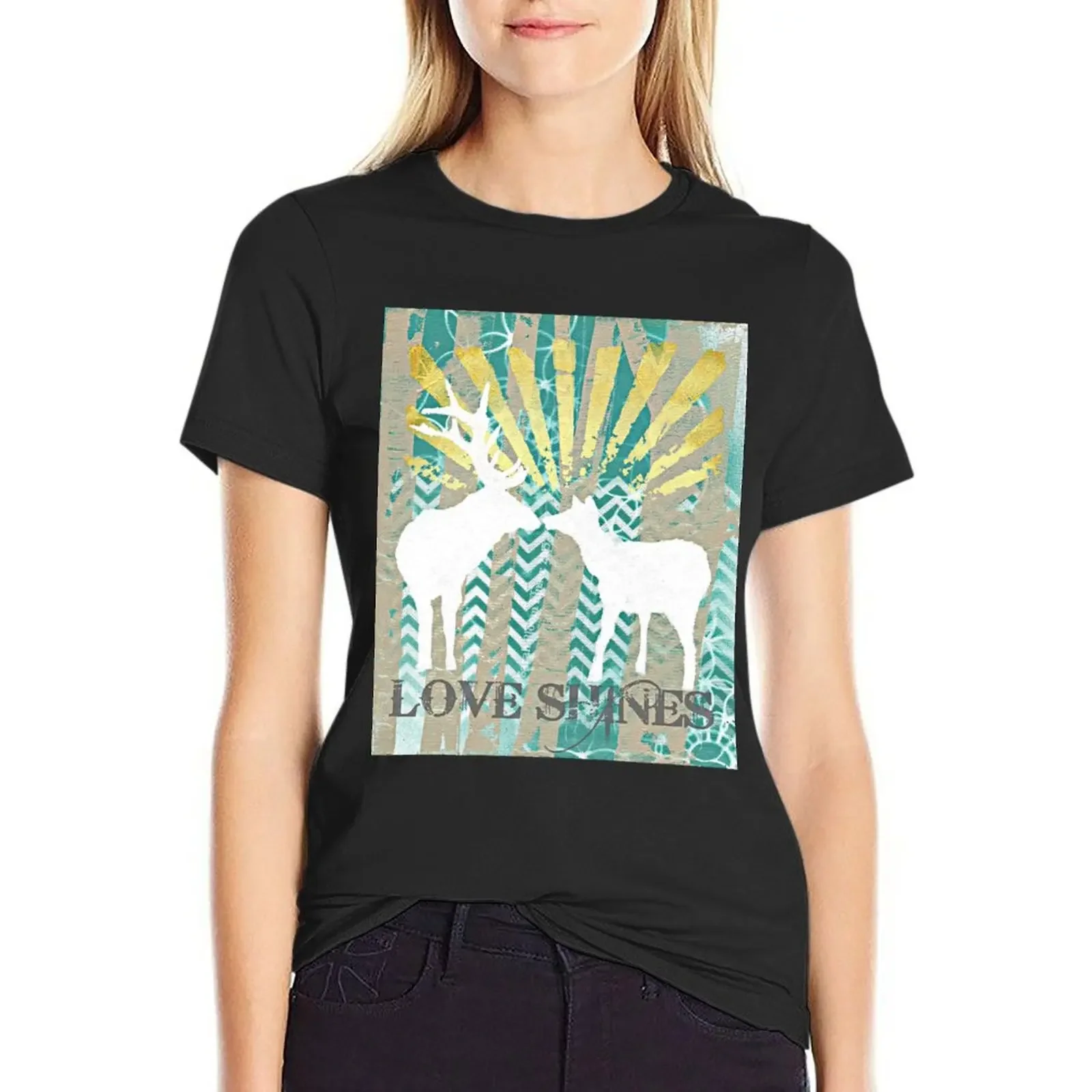 

Love Shines T-Shirt graphics kawaii clothes shirts graphic tees T-shirts for Women
