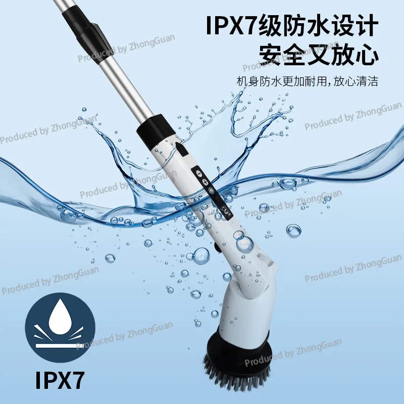 Eight-in-one Display Screen, Five-speed Rotatable Multi-function Waterproof Wireless Cleaning Brush, Handheld Wireless Brush