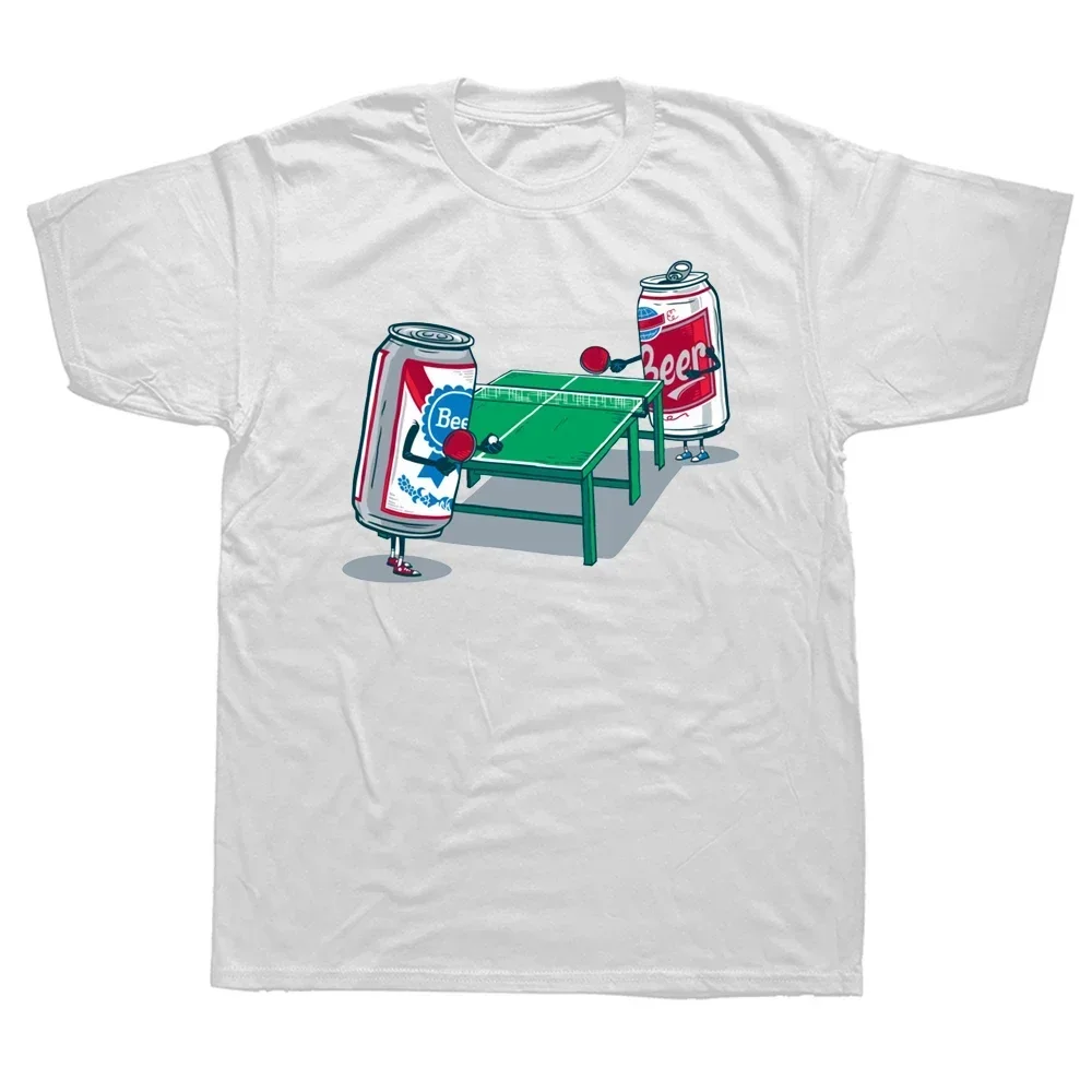 Funny Table Tennis Ping Pong Beer  T Shirts Graphic Streetwear Short Sleeve Birthday Gifts Summer Style T-shirt  Camisetas