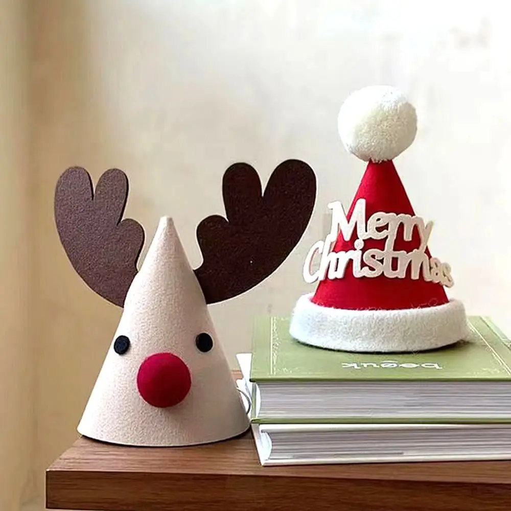 Funny Santa Claus Merry Christmas Hat Cartoon Felt Santa Claus Hat Christmas Animal Party Hat Birthday Party