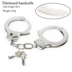 DUTRIEUX Stainless Steel Handcuffs BDSM Bondage Set Adjustable Metal Ankle Cuffs Chain Fetish Restraints Sex Toys For Couples