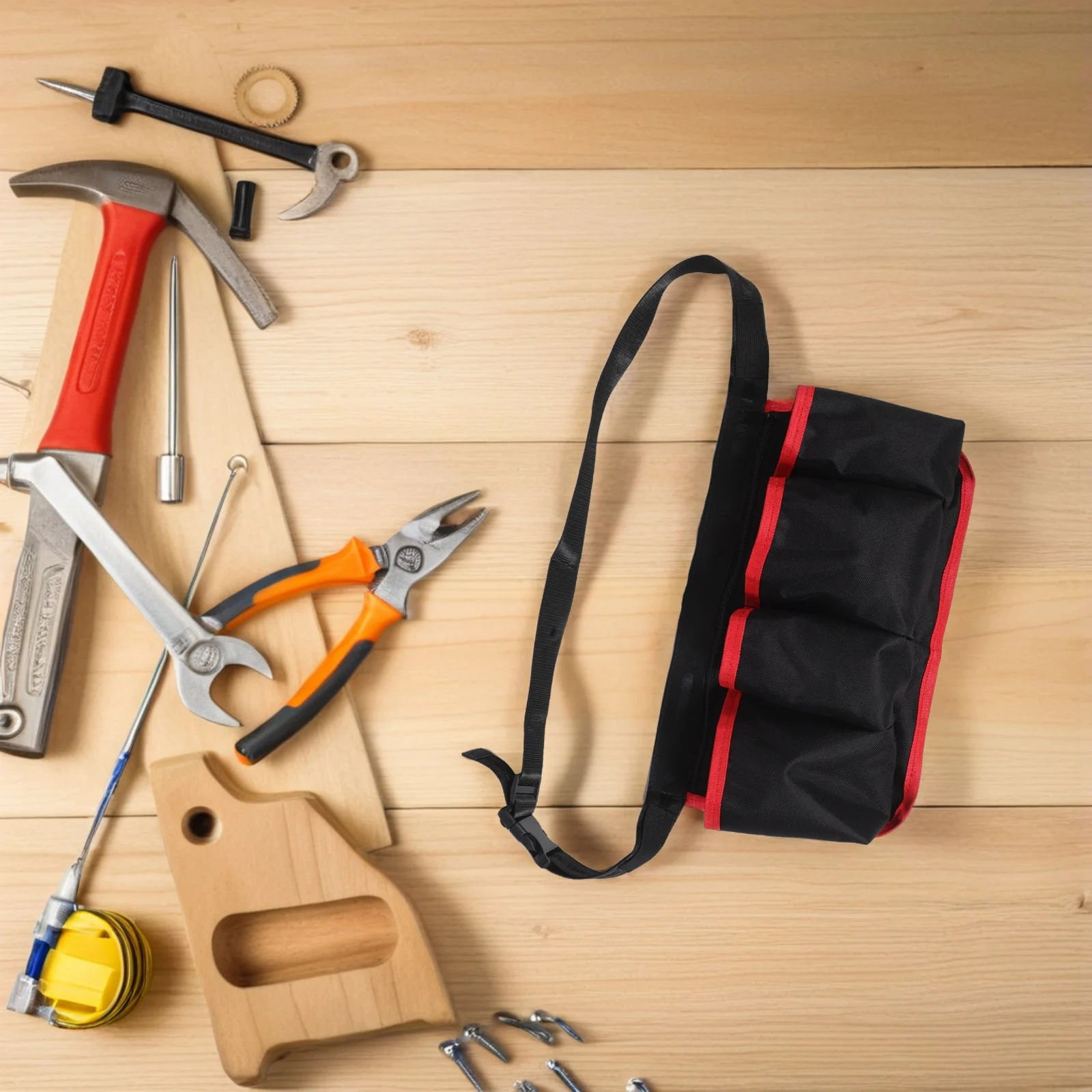 

Large Capacity Multi-Functional Tool Waist Bag Waterproof Multi-Pocket Organizer for Gardeners Maintenance Workers Heavy Duty