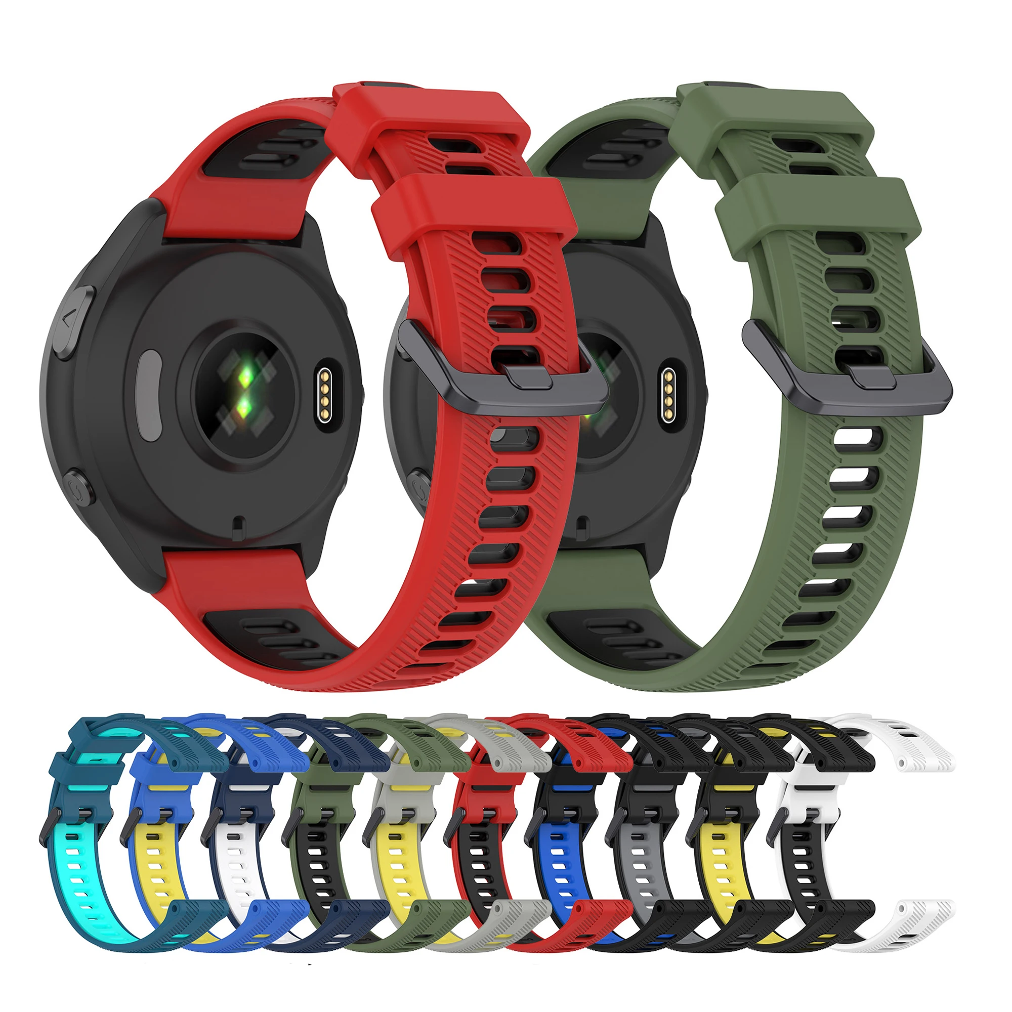 22mm Silicone Band For Garmin Forerunner 965 955 Smart Watch Band For Garmin Fenix 6 GPS Descent G1 Instinct 2 Quatix5 Bracelet