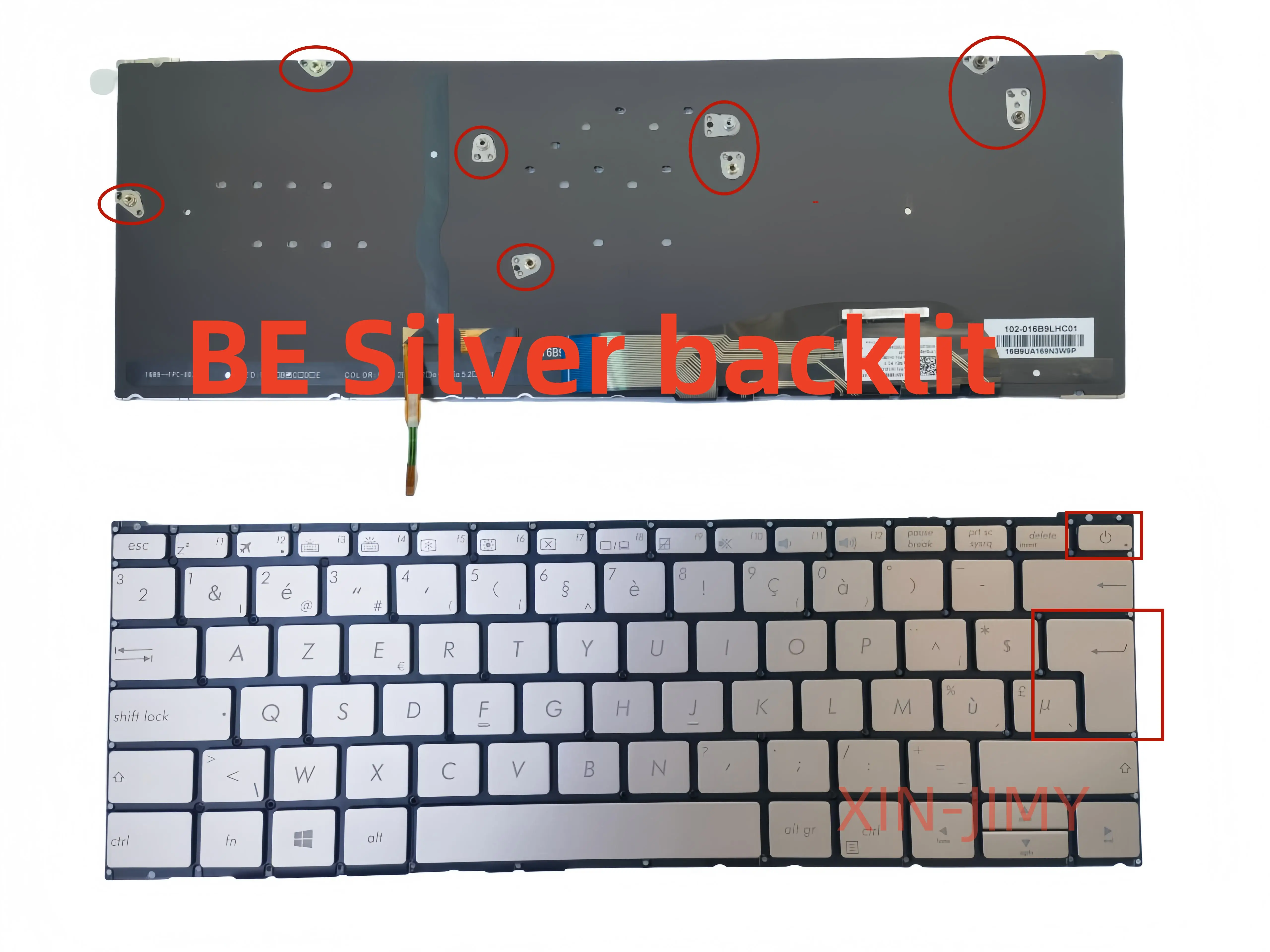 

Серебряная клавиатура для ноутбука BE/Belgium с подсветкой для ASUS ZenBook UX390 UX390UA UX390UA-DH51 UX390UA-UAK
