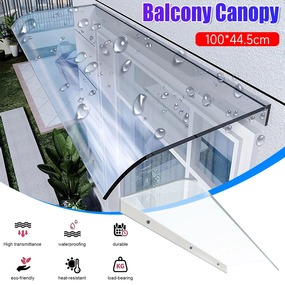 

Window Door Wall Canop UV Rain Protection Awning Canopy Rain Shelter Window Awning Canopy for Sun Snow Rain Garden and Patio