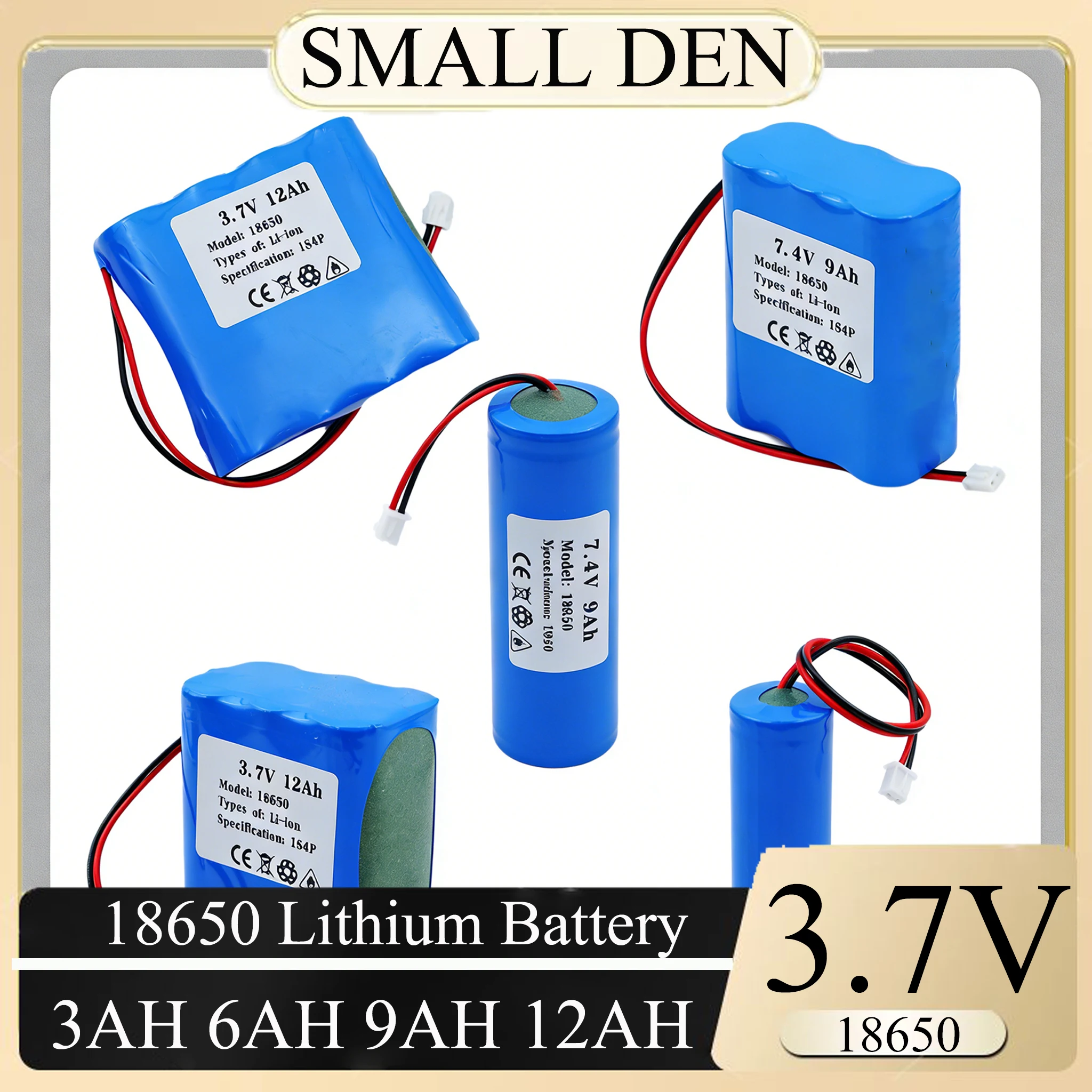 

Литий-ионный аккумулятор 3.7V 18650, перезаряжаемый, 3Ач, 6Ач, 9Ач, 12Ач, высокой емкости, для фонариков, игрушек и устройств