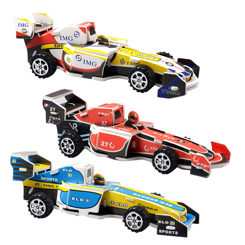 3D ปริศนาไม้ Ferari racing รุ่น DIY Creative Craft ชุดปริศนาเกมจิ๊กซอว์ของเล่นเพื่อการศึกษาของขวัญเด็กผู้ใหญ่ P79