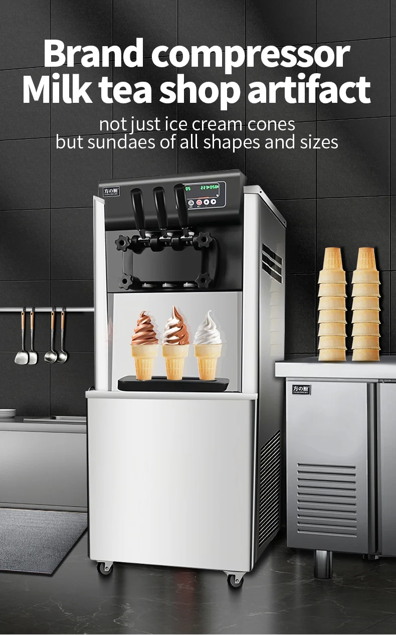 

Three-head Vertical Stainless Steel Ice Cube Maker High Productivity Commercial Machine for Restaurants
