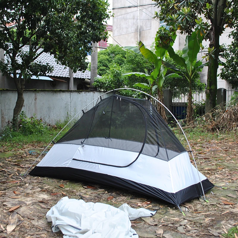 Imagem -06 - Tenda de Mochila Ultraleve Alumínio Pólos Leve Pessoa Barraca de Acampamento Camadas Duplas 20d Nylon Tenda para Pesca