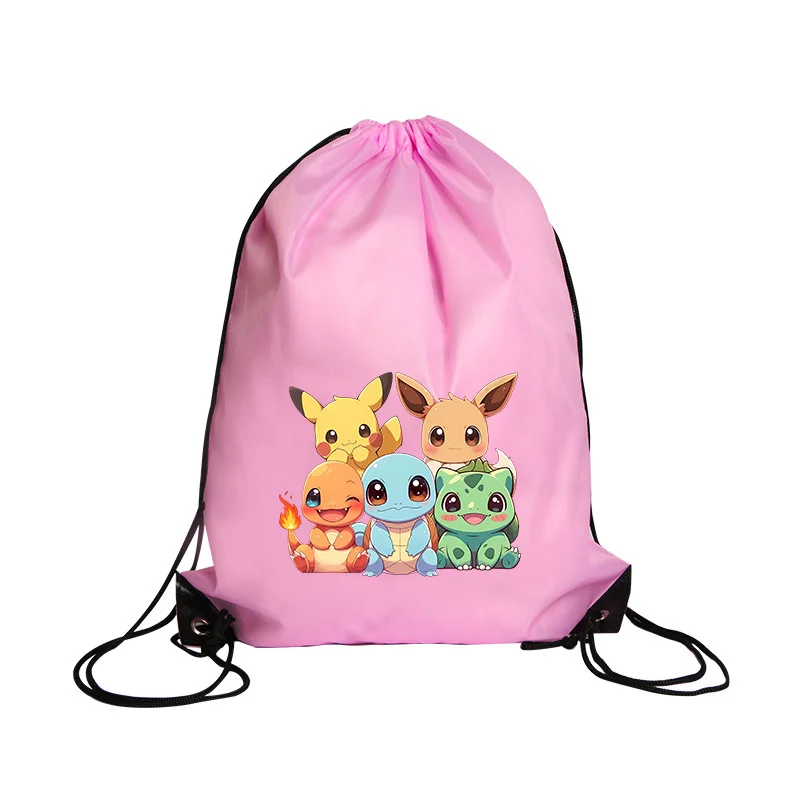 بوكيمون أنيمي الرباط حقيبة سعة كبيرة رياضة اليوغا على ظهره خفيفة الوزن كيس التخزين الكتف حزمة جيب حقائب للهدايا