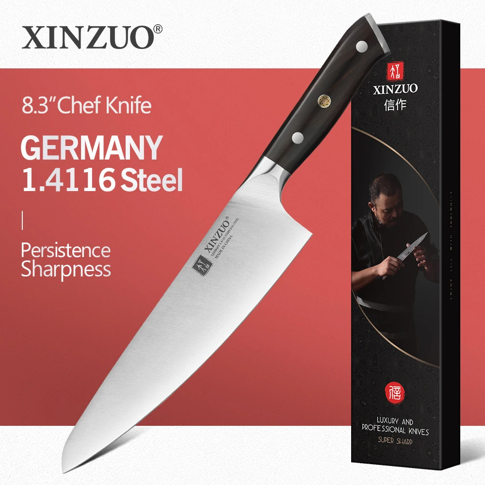 

XINZUO 8.3'' inch Professional Chef's Knife German 1.4116 Steel Stainless Steel Home Kitchen Knives With Exquisite Gift Box