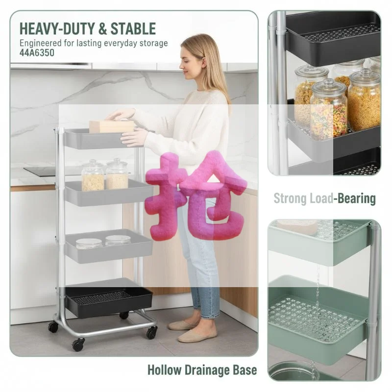 Slim Rolling Storage Cart Multi Layer Gap Organizer With Wheels Mobile Narrow Shelving Unit For Kitchen Bathroom Living Room