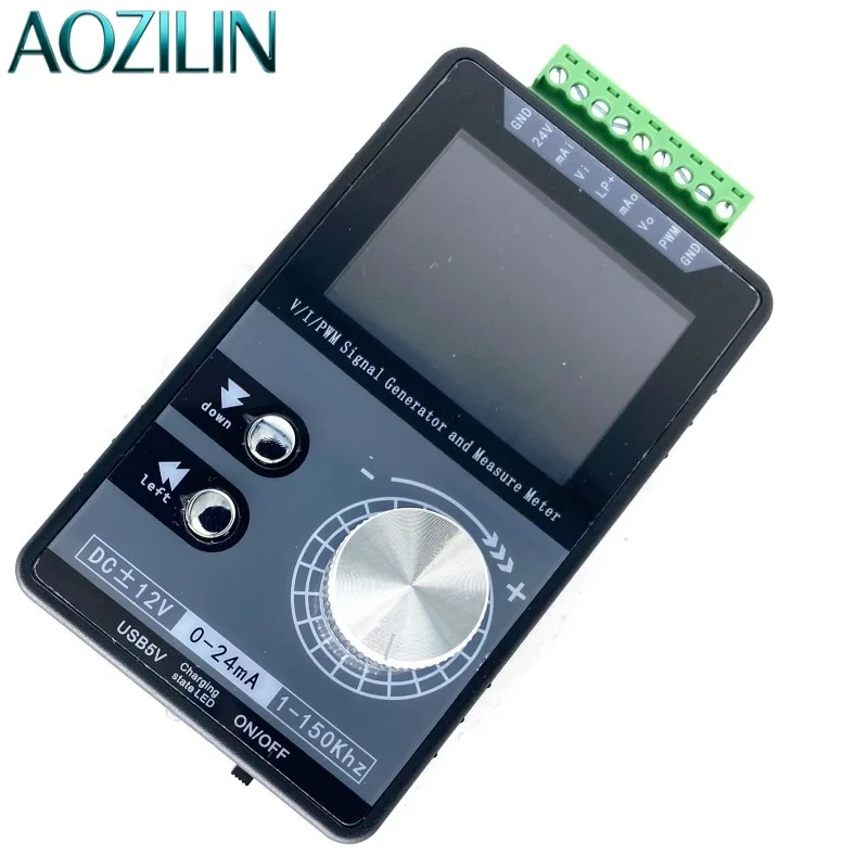AOZILIN Handheld PWM Pulse Signal Generator Color Screen 4-20mA 10-20mA Voltage Current Process Calibrator